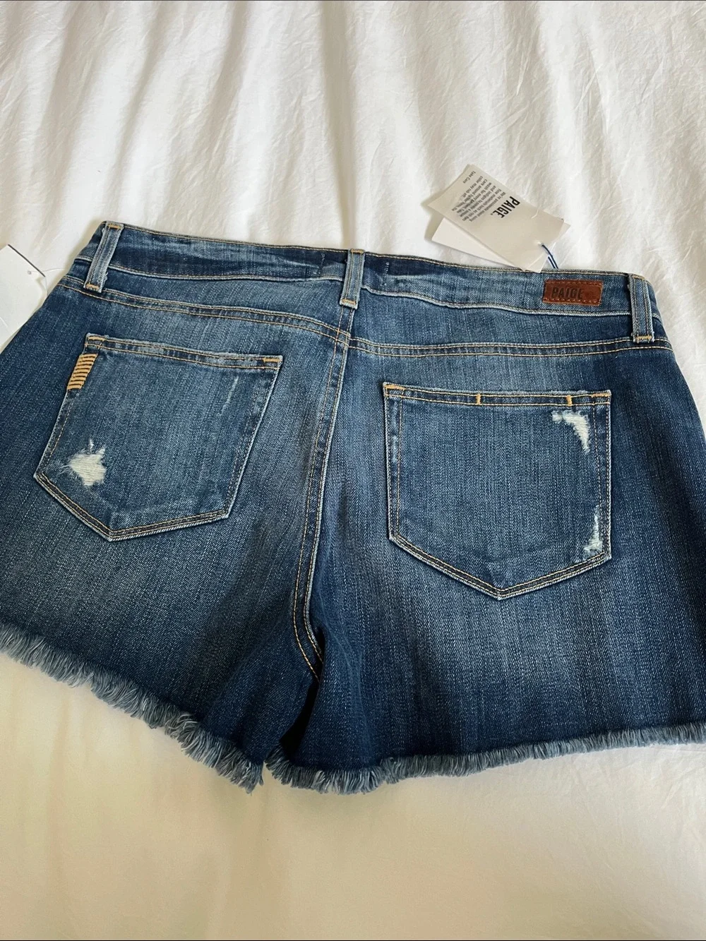 Paige Daryn short denim jean shorts dark wash 2 inch inseam